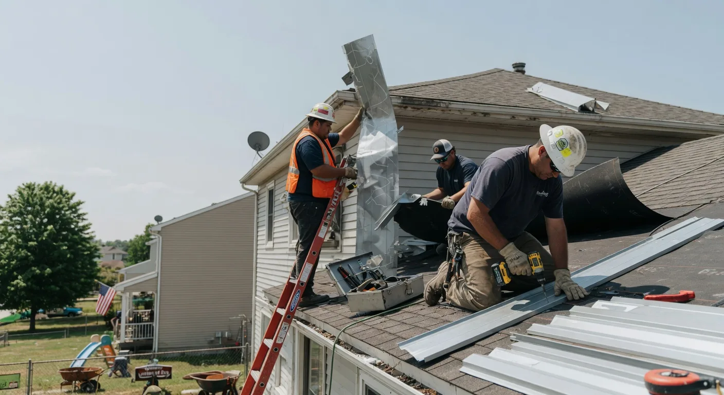Storm Damage Metal Roof Repair in Creal Springs, IL